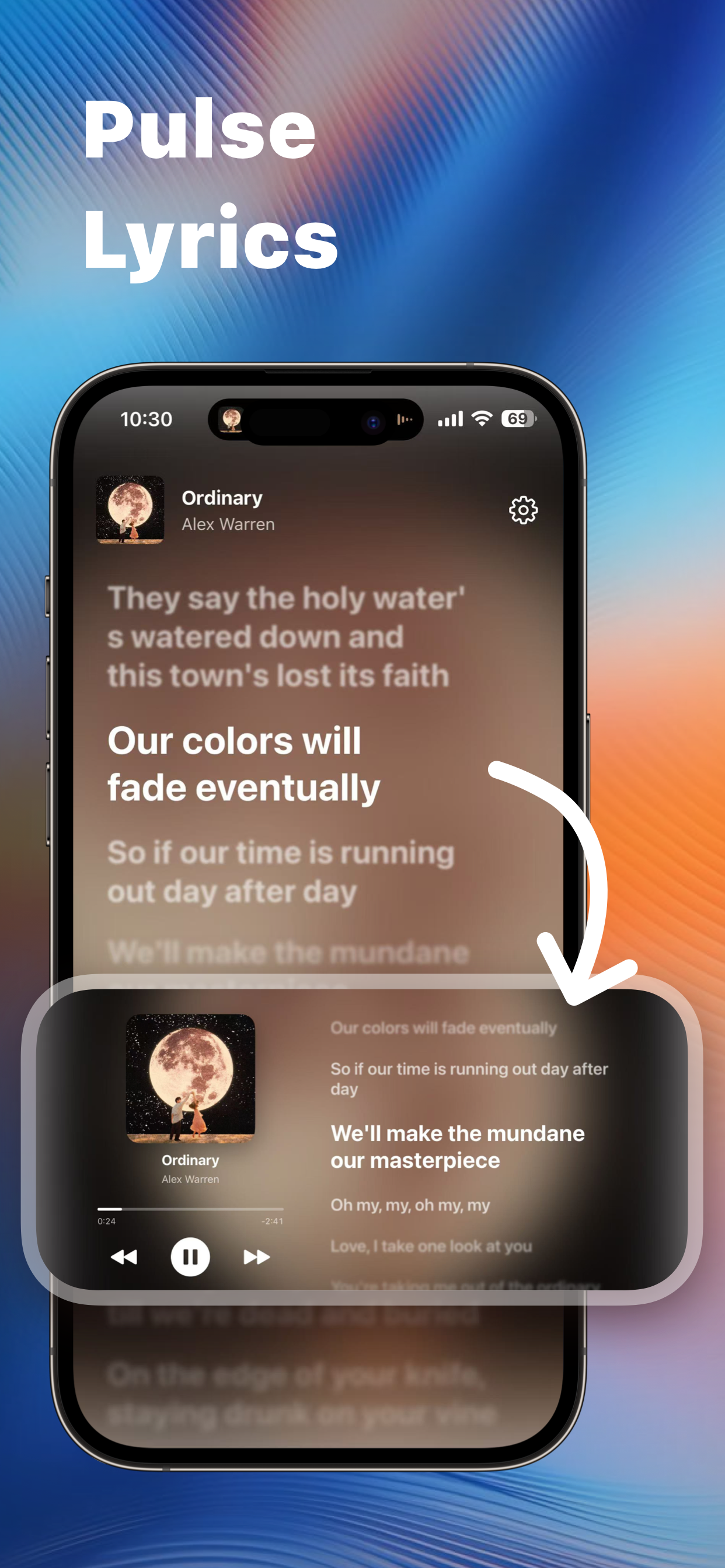 Pulse Lyrics App Screenshot